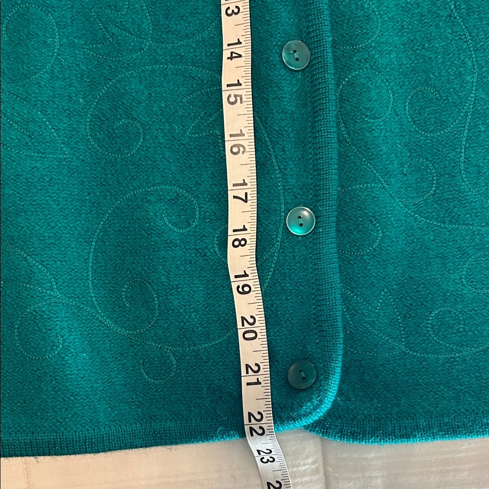 Pendleton Vintage Emerald Green Women's Cardigan Size Small 100% Virgin Wool - Picture 7 of 9
